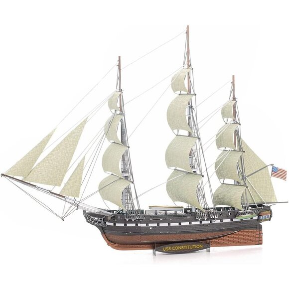 Fascinations Metal Earth USS Constitution 1:528 Scale Model Kit Steel Model PS20 - Picture 3 of 6